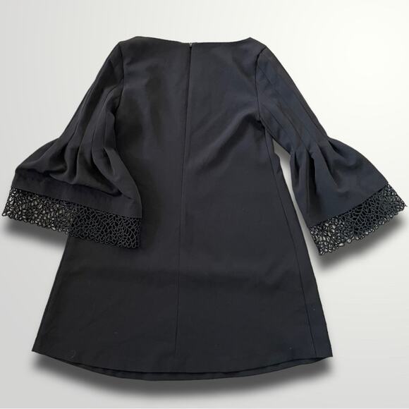 LAUNDRY BY SHELLI SEGAL BELL SLEEVE MINI DRESS BLACK - 0 - Picture 7 of 7